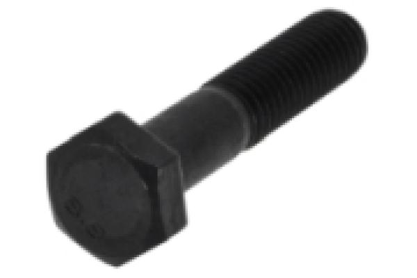 Sechskantschraube(n) mit Schaft M 6 x  40, Kl.  8.8 DIN 931 (ISO 4014), blank - schwarz